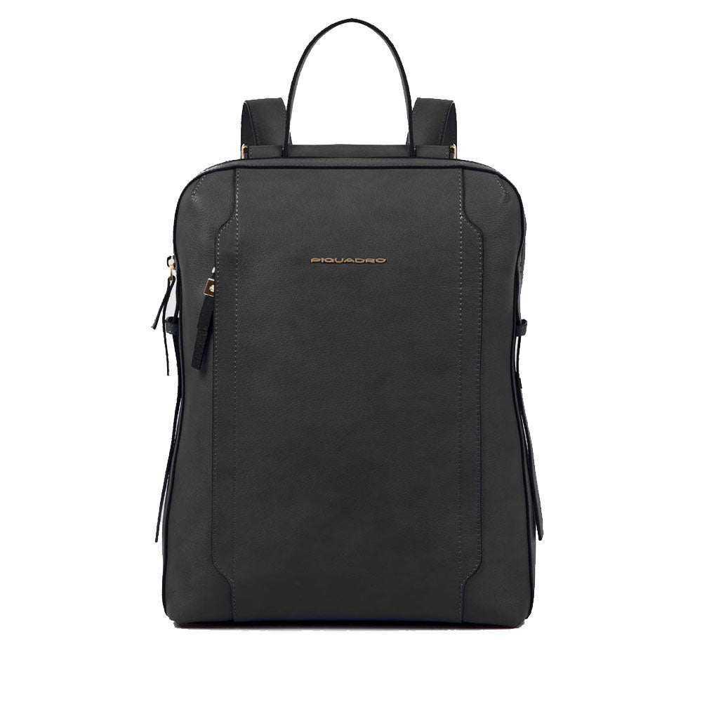 Zaino Donna PIQUADRO Porta Computer in Pelle Nera Linea Circle