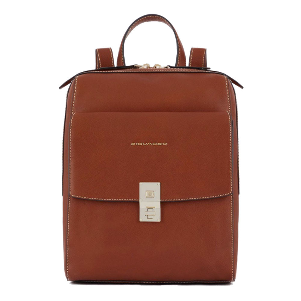 Zaino Donna Porta iPad PIQUADRO linea Dafne in Pelle color Cuoio CA5733DF