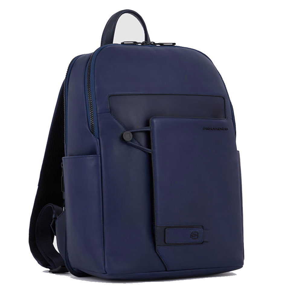 Zaino PIQUADRO Espandibile con porta Pc 14" in Pelle Blu Linea Aye - CA5988W119