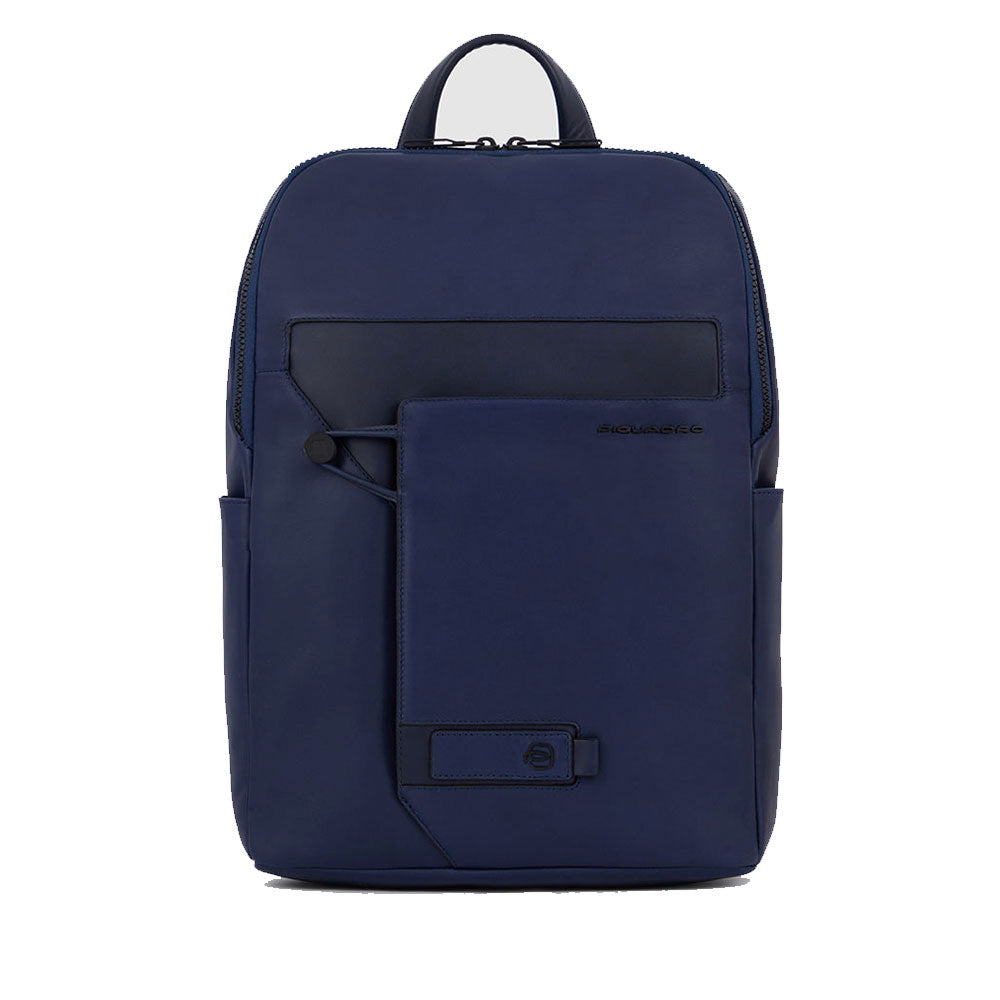 Zaino PIQUADRO Espandibile con porta Pc 14" in Pelle Blu Linea Aye - CA5988W119