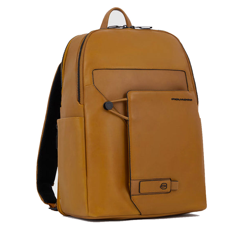 Zaino PIQUADRO Espandibile con porta Pc 14" in Pelle Gialla Linea Aye - CA5988W119
