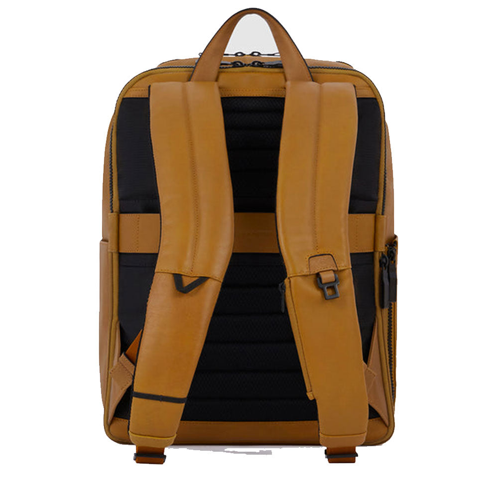 Zaino PIQUADRO Espandibile con porta Pc 14" in Pelle Gialla Linea Aye - CA5988W119