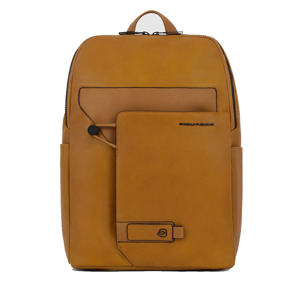 Zaino PIQUADRO Espandibile con porta Pc 14" in Pelle Gialla Linea Aye - CA5988W119