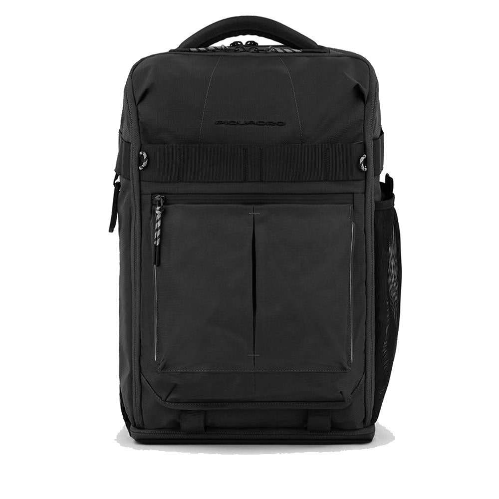 Zaino da Bici PIQUADRO in Nylon Riciclato Nero con Porta Pc 15,6" Linea Arne - CA5998S125L