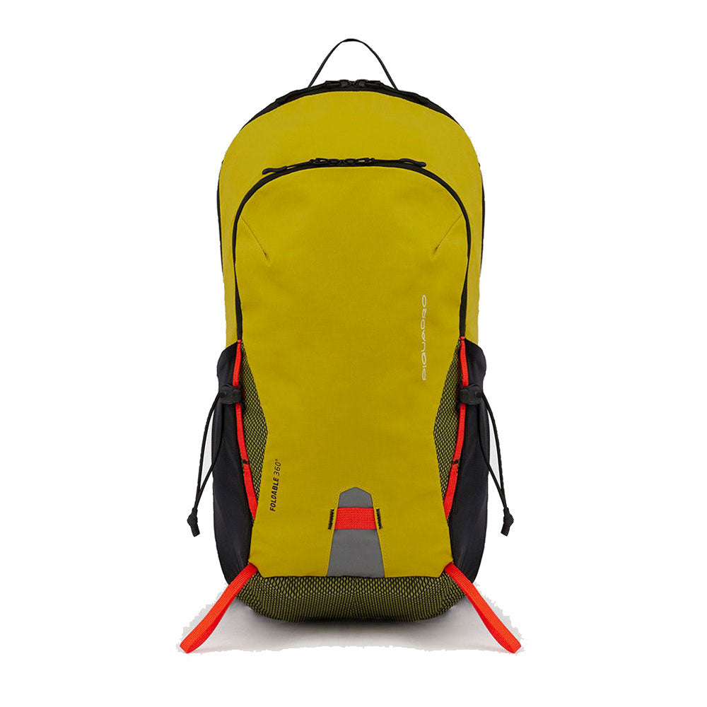 Zaino PIQUADRO Pieghevole porta PC 14" in Nylon Riciclato Linea Foldable Colore Giallo Cromo - CA6006FLD
