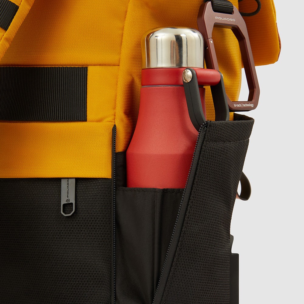 Zaino da Bici PIQUADRO in Tessuto Riciclato con Porta Computer 15,6" Linea Corner 2.0 Colore Giallo - CA6144C2O