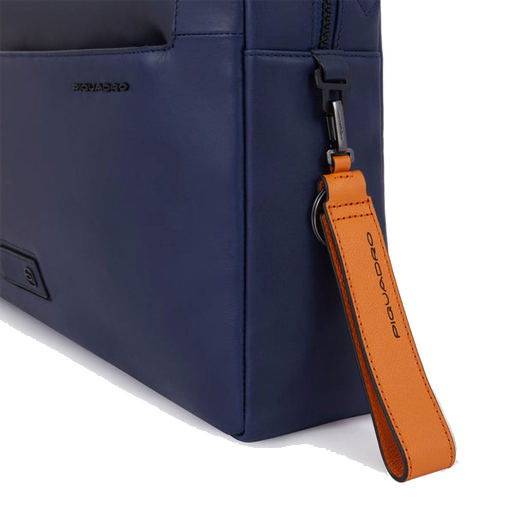 Cartella Porta Pc 15,6" PIQUADRO in Pelle Blu Linea Aye - CA6203W119