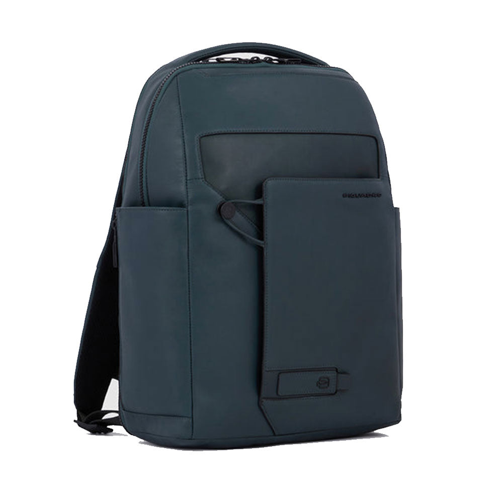 PIQUADRO Rucksack für 15,6-Zoll-PC aus grünem Leder Aye Line – CA6206W119