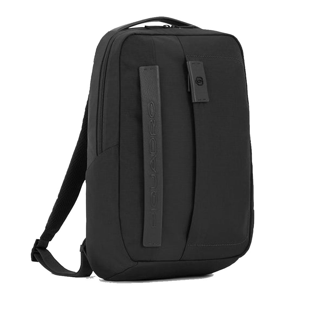 PIQUADRO Rucksack für 14-Zoll-PC aus schwarzem Stoff, Linie P16S2 – CA6232P16S2