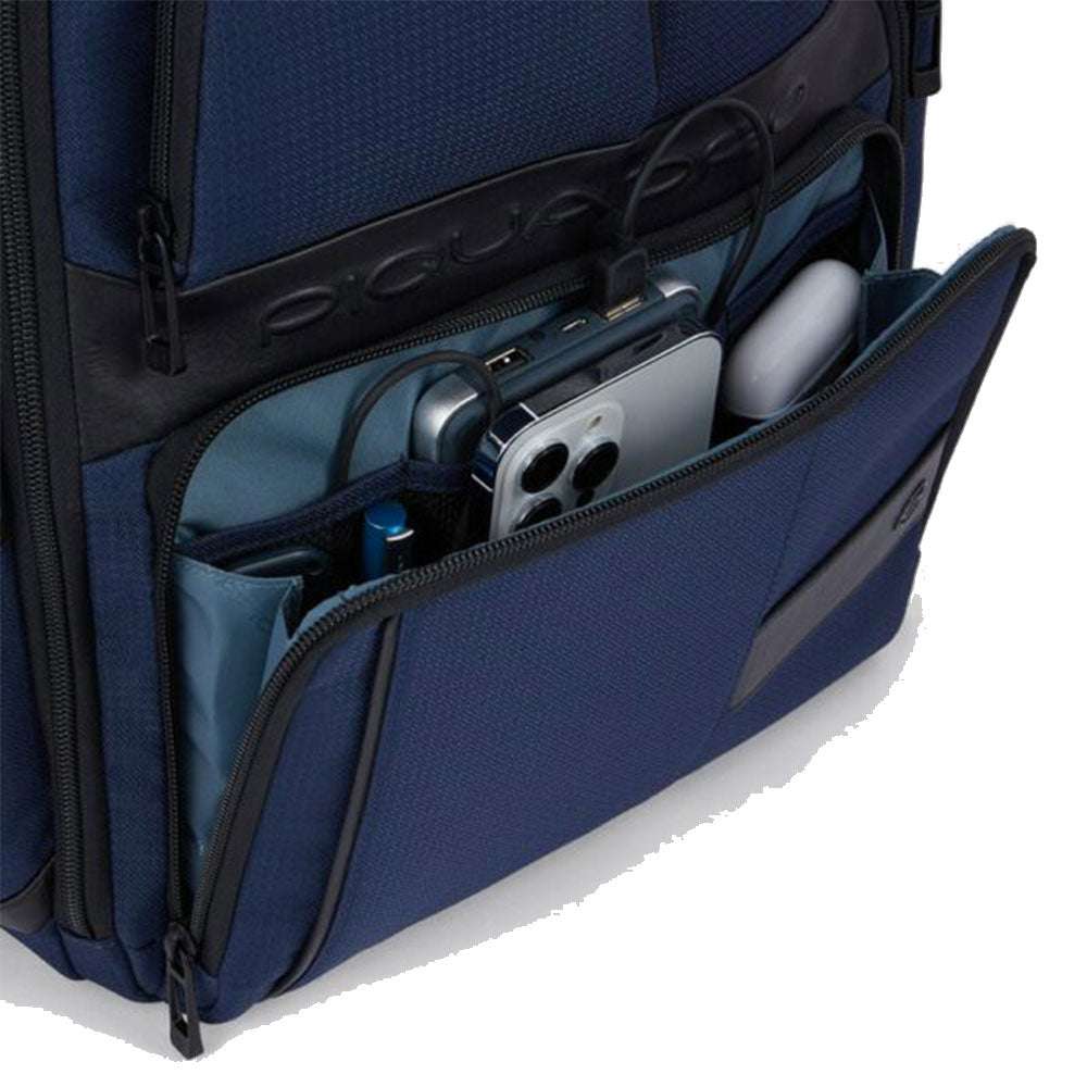 PIQUADRO WOLLEM LINIE
Rucksack für 15,6-Zoll-PC aus blauem Stoff – CA6239W129BM