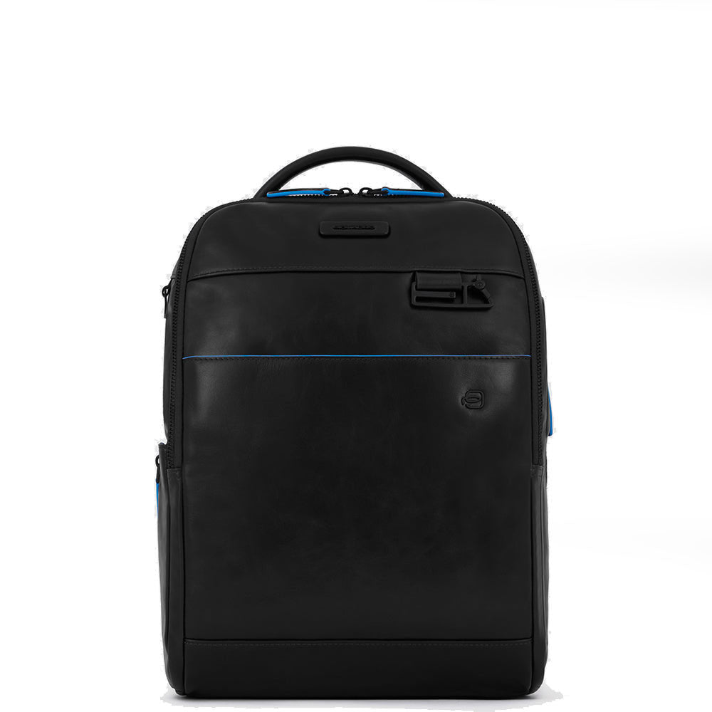 PIQUADRO Rucksack für 14-Zoll-PC aus schwarzem Leder – CA6289B2V