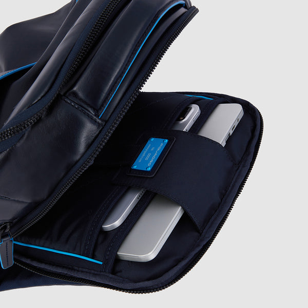 PIQUADRO Rucksack für 14-Zoll-PC aus schwarzem Leder – CA6289B2V