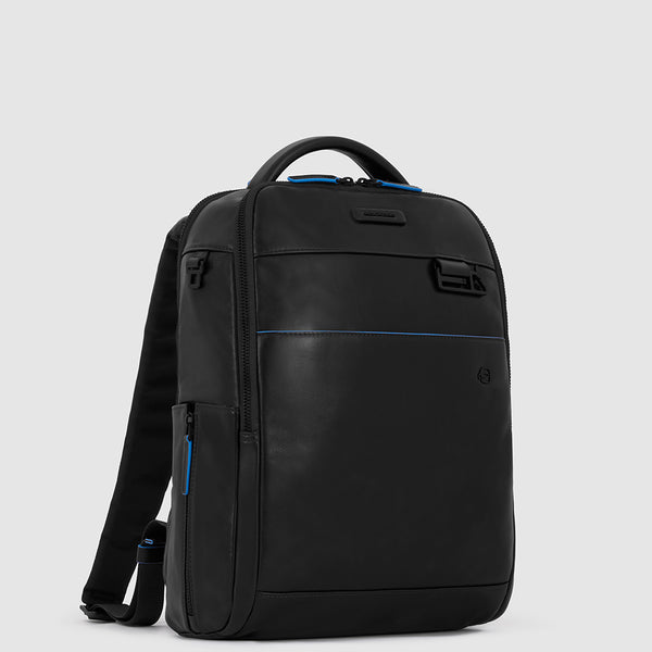 PIQUADRO Rucksack für 14-Zoll-PC aus schwarzem Leder – CA6289B2V