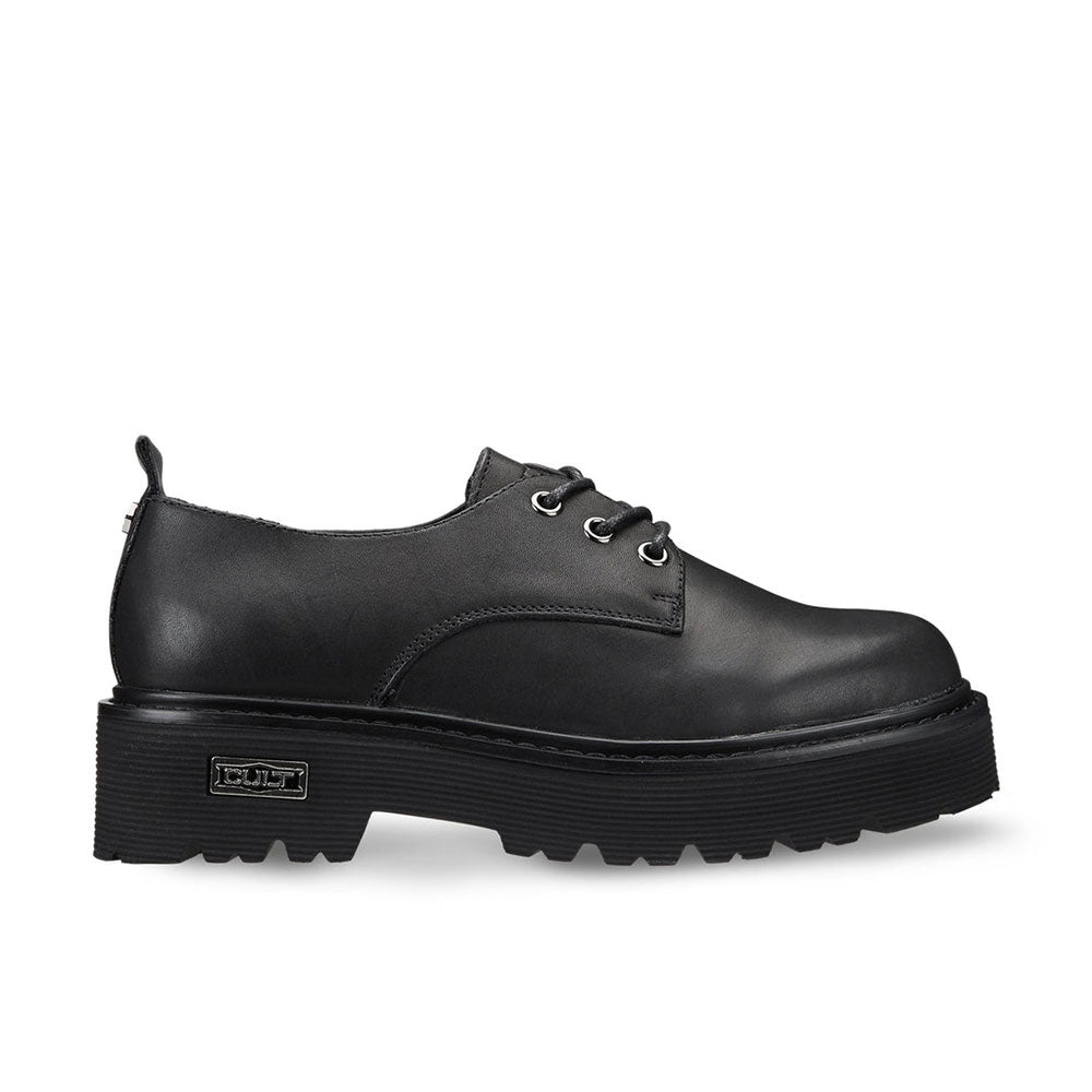 cult damenfahrrad CULT Damen-Schnürschuhe Slash Line 3041 aus schwarzem Leder mit Rabatt – Cuoieriashop