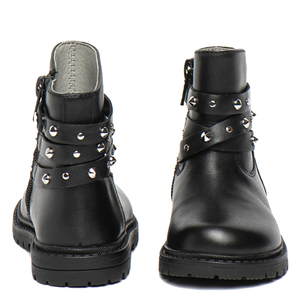 Scarpe Bambina LIU JO linea Debbie 24 Stivaletti Neri con Borchie
