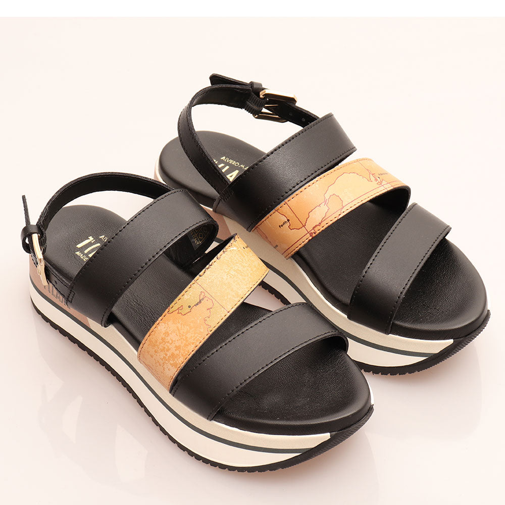 Sandali Donna in Pelle Alviero Martini 1A Classe linea Geo Classic Nero E110