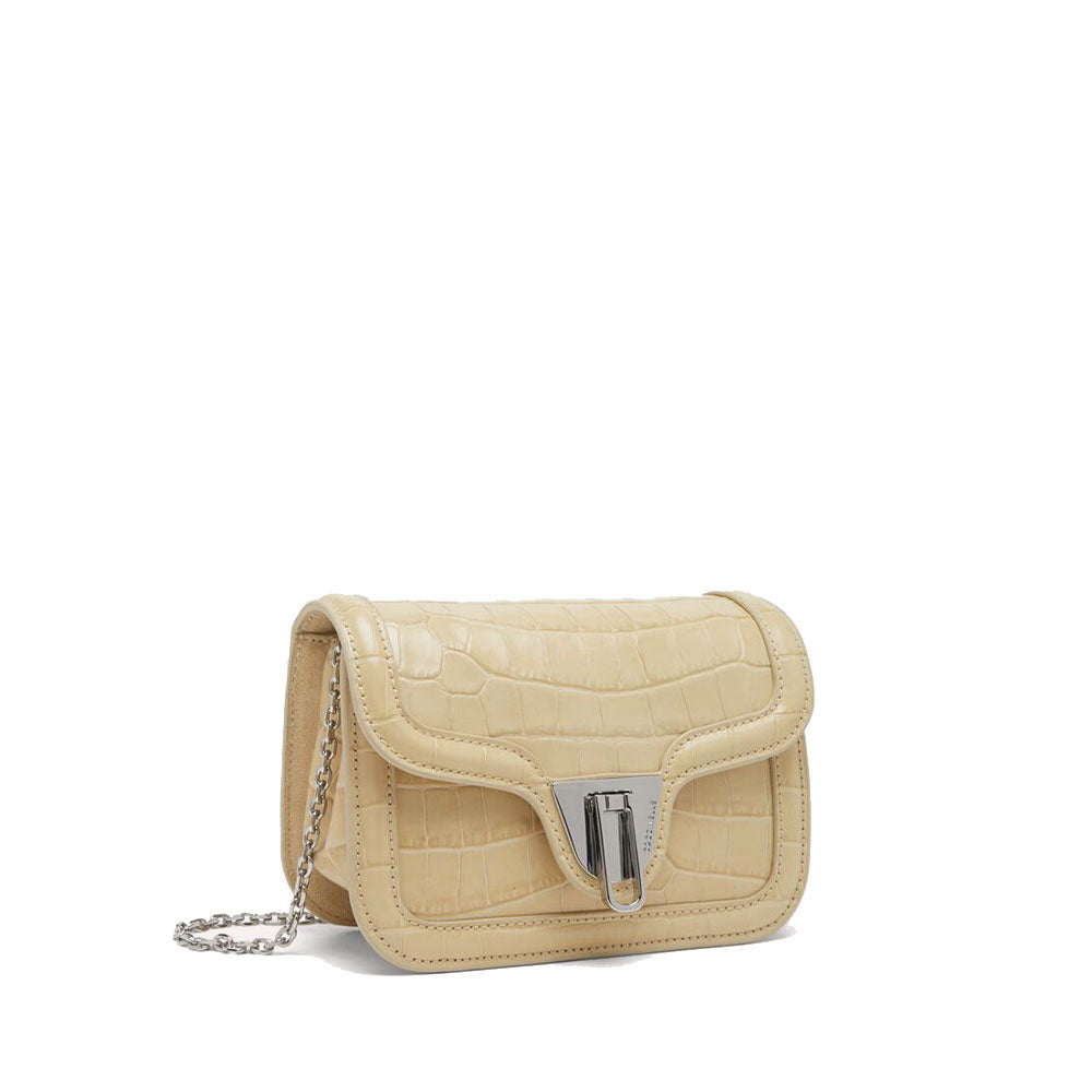 COCCINELLE Marvin Twist Croco Mini Line
Damen-Umhängetasche aus Glattleder in der Farbe Seide