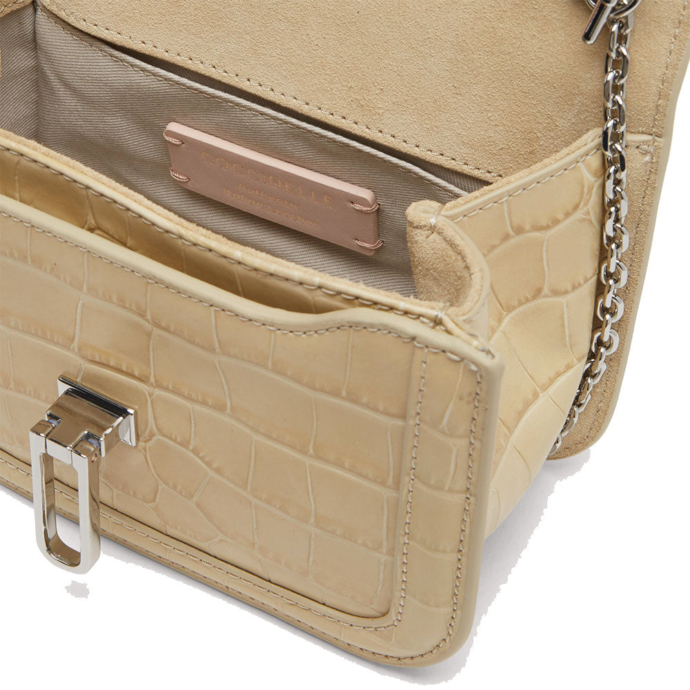 COCCINELLE Marvin Twist Croco Mini Line
Damen-Umhängetasche aus Glattleder in der Farbe Seide