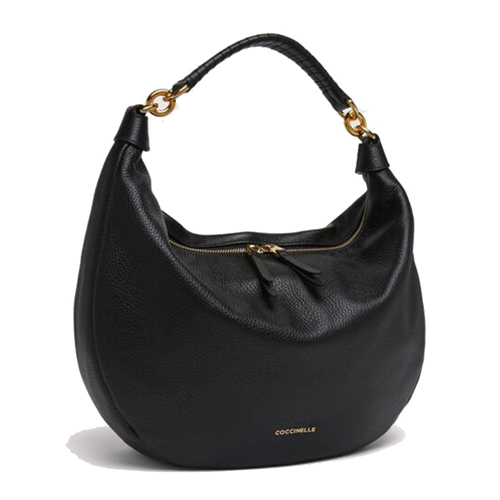 Borsa Donna a Spalla COCCINELLE in Pelle Linea Maelody Colore Nero Misura Media