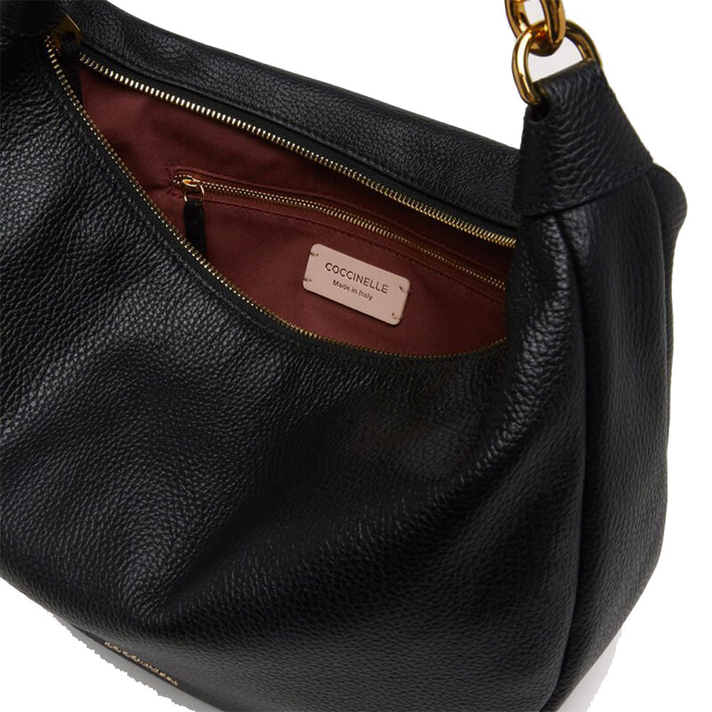 Borsa Donna a Spalla COCCINELLE in Pelle Linea Maelody Colore Nero Misura Media