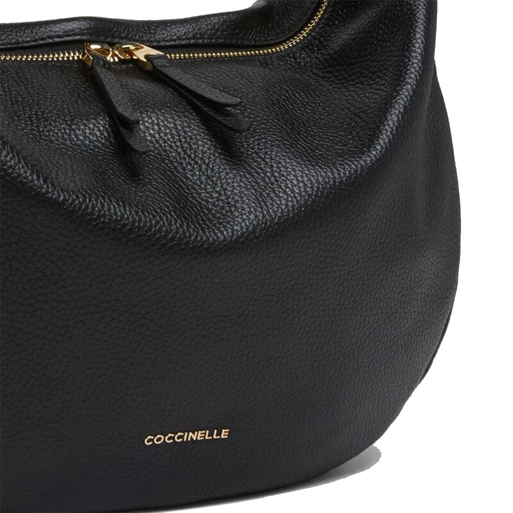 Borsa Donna a Spalla COCCINELLE in Pelle Linea Maelody Colore Nero Misura Media