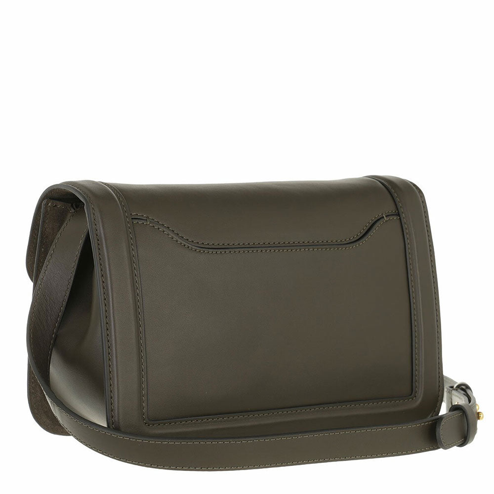 Borsa Donna a Tracolla COCCINELLE in Pelle Liscia Linea Marvin Twist colore Bark