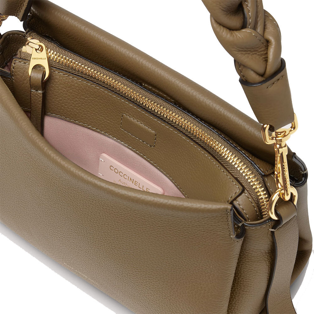 Borsa Donna a Mano COCCINELLE in Pelle Linea Boheme Small colore Nocciola