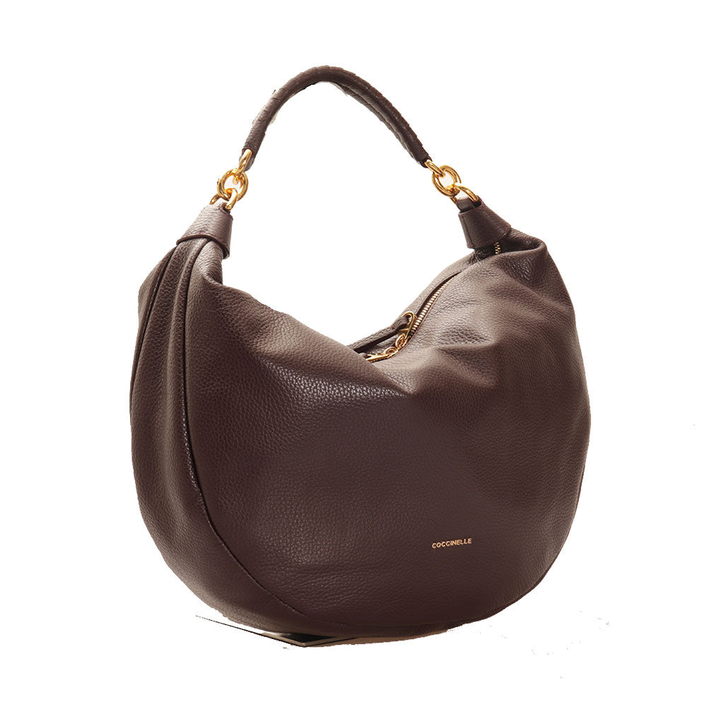 Borsa Donna a Spalla COCCINELLE in Pelle Linea Maelody Colore Cola Misura Media