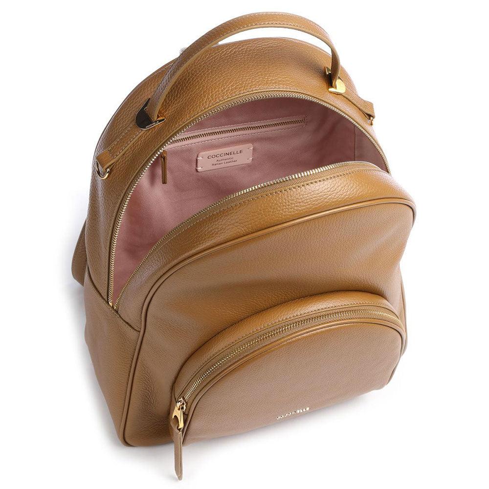 Zaino Grande Donna COCCINELLE linea Lea in Pelle Colore Nocciola