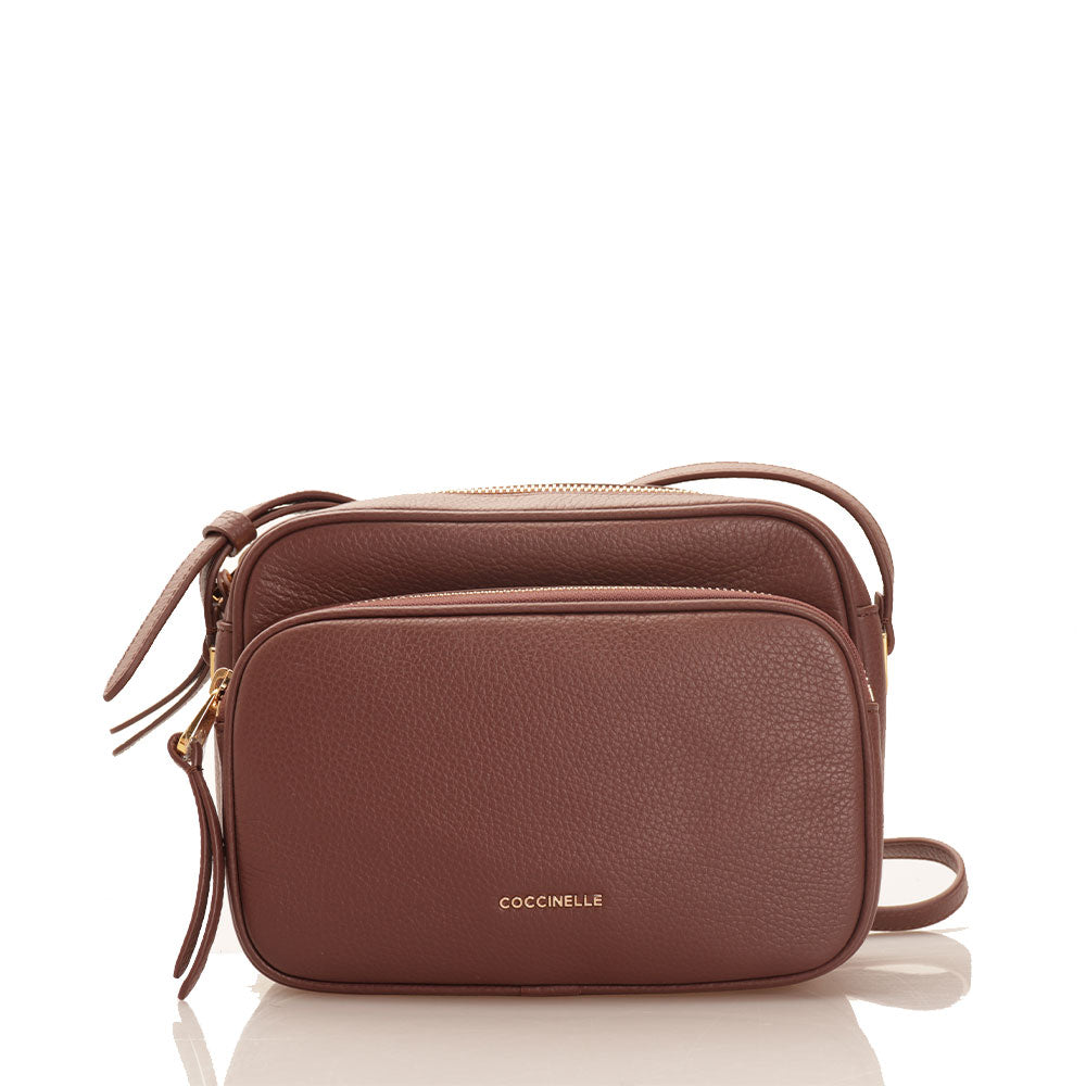 Borsa Donna a Tracolla COCCINELLE linea Lea in Pelle Colore Carruba