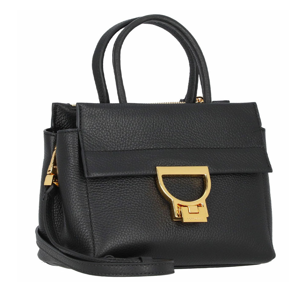 Borsa Donna a Mano COCCINELLE in Pelle linea Arlettis Colore Nero Misura Piccola