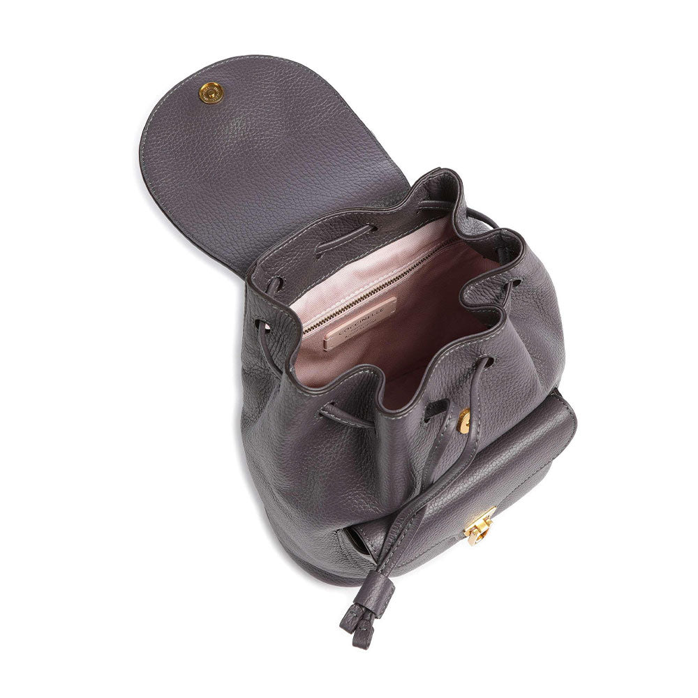 Kleiner COCCINELLE Rucksack aus Leder Beat Soft Line in der Farbe Schiefer