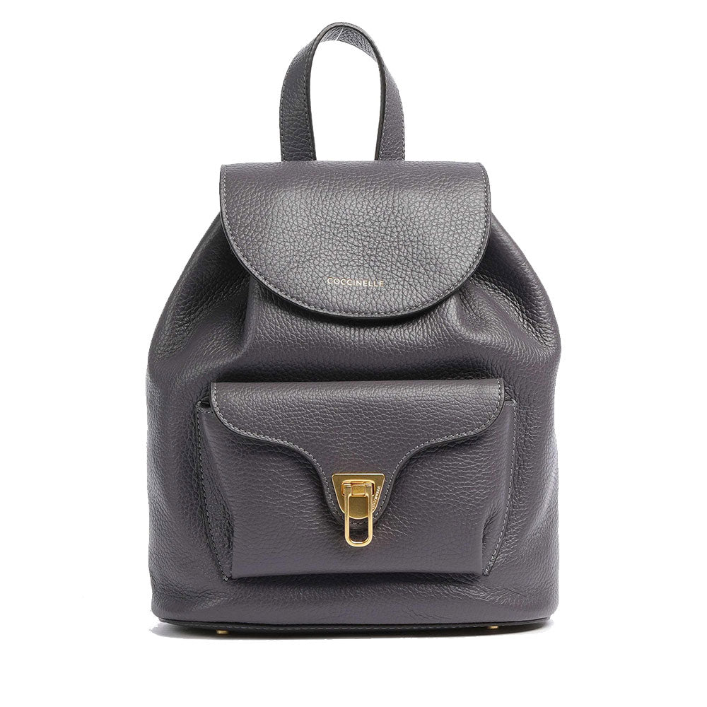 Kleiner COCCINELLE Rucksack aus Leder Beat Soft Line in der Farbe Schiefer