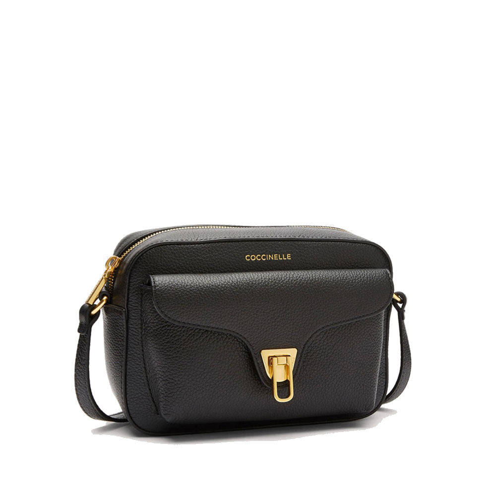 COCCINELLE SOFT BEAT LINIE
Damen-Umhängetasche aus schwarzer Leder