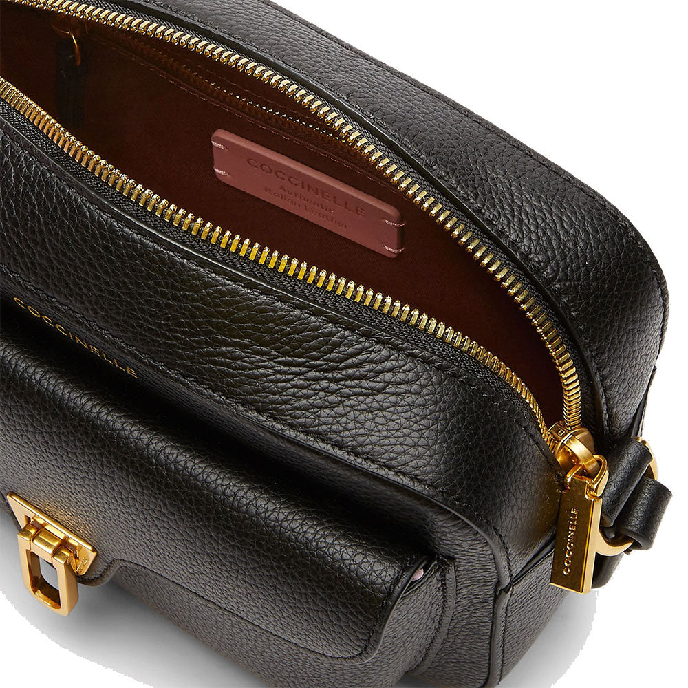 COCCINELLE SOFT BEAT LINIE
Damen-Umhängetasche aus schwarzer Leder