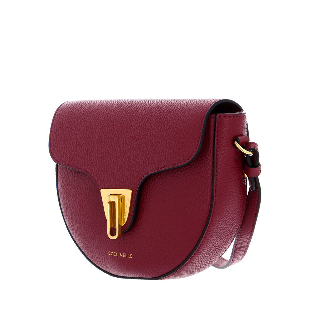 Borsa Donna a Tracolla COCCINELLE in Pelle linea Beat Soft Mini colore Garnet Red