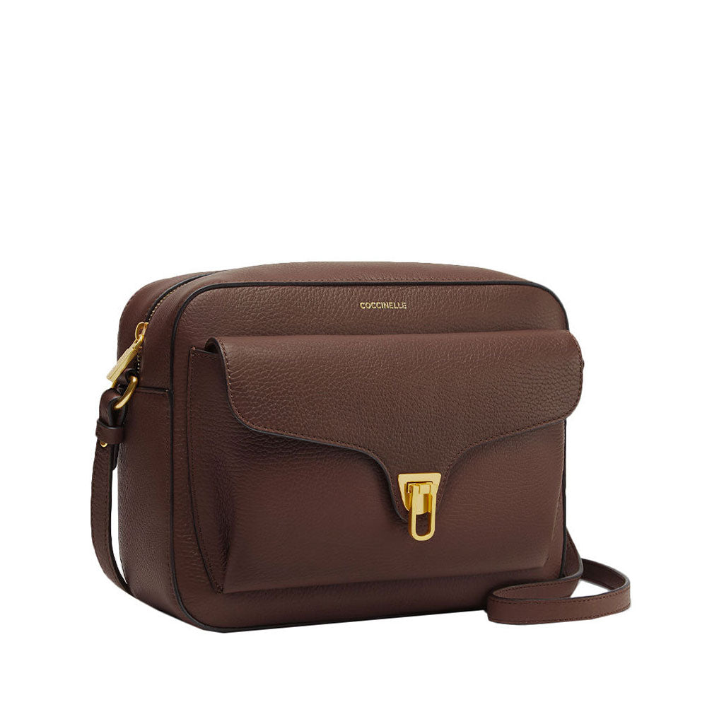 Borsa Donna a Tracolla Chiusa con Zip COCCINELLE in Pelle linea Beat Soft Medium colore Carruba