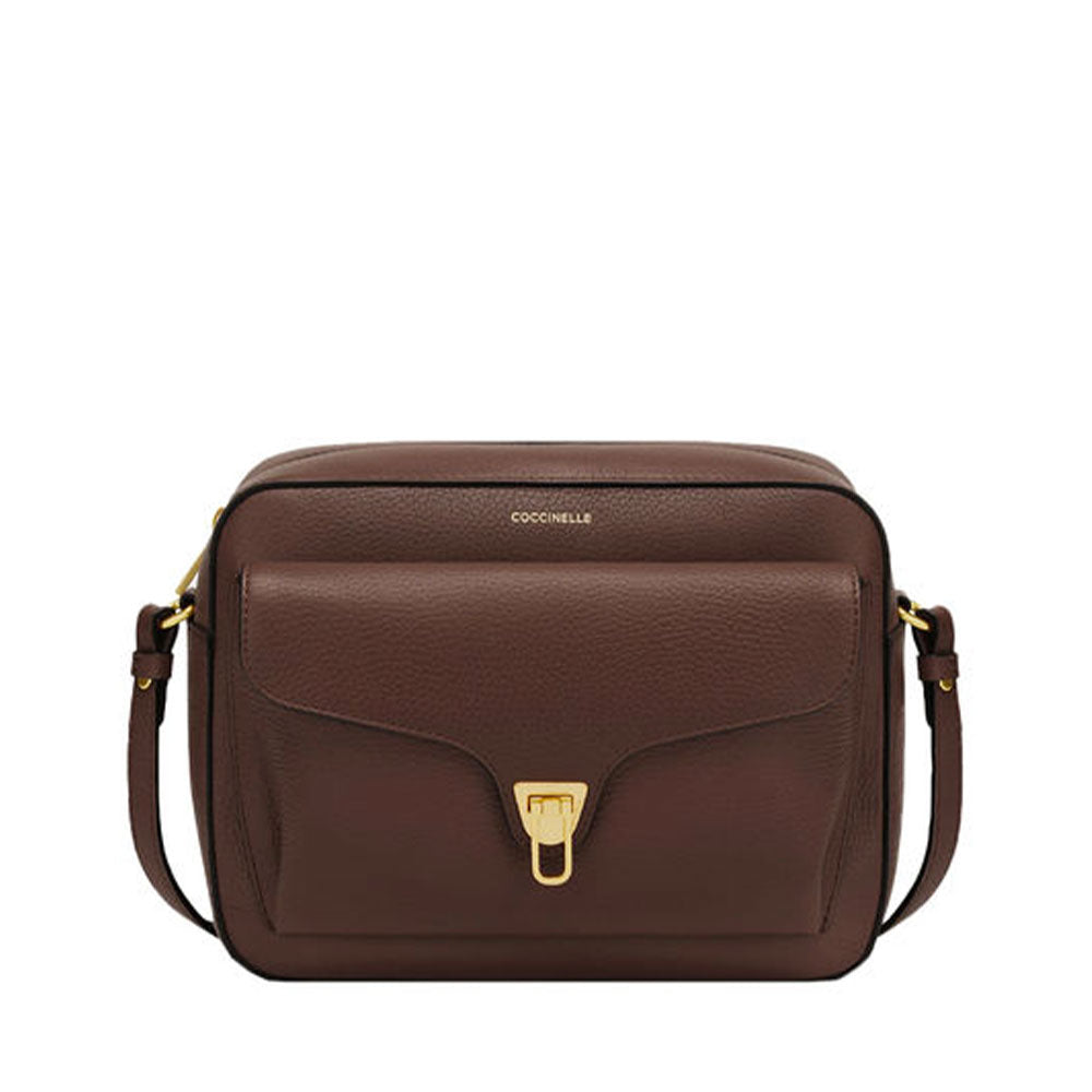 Borsa Donna a Tracolla Chiusa con Zip COCCINELLE in Pelle linea Beat Soft Medium colore Carruba