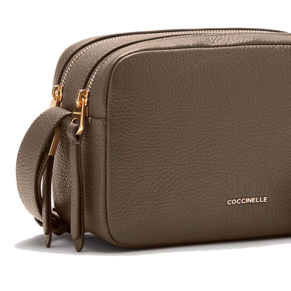 Borsa Donna a Tracolla COCCINELLE in Pelle linea Gleen colore Coffee
