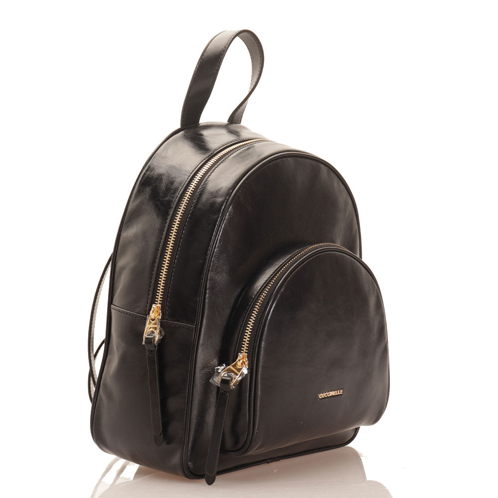 Zaino Donna COCCINELLE Linea Gleen Rock in Pelle Liscia Colore Nero