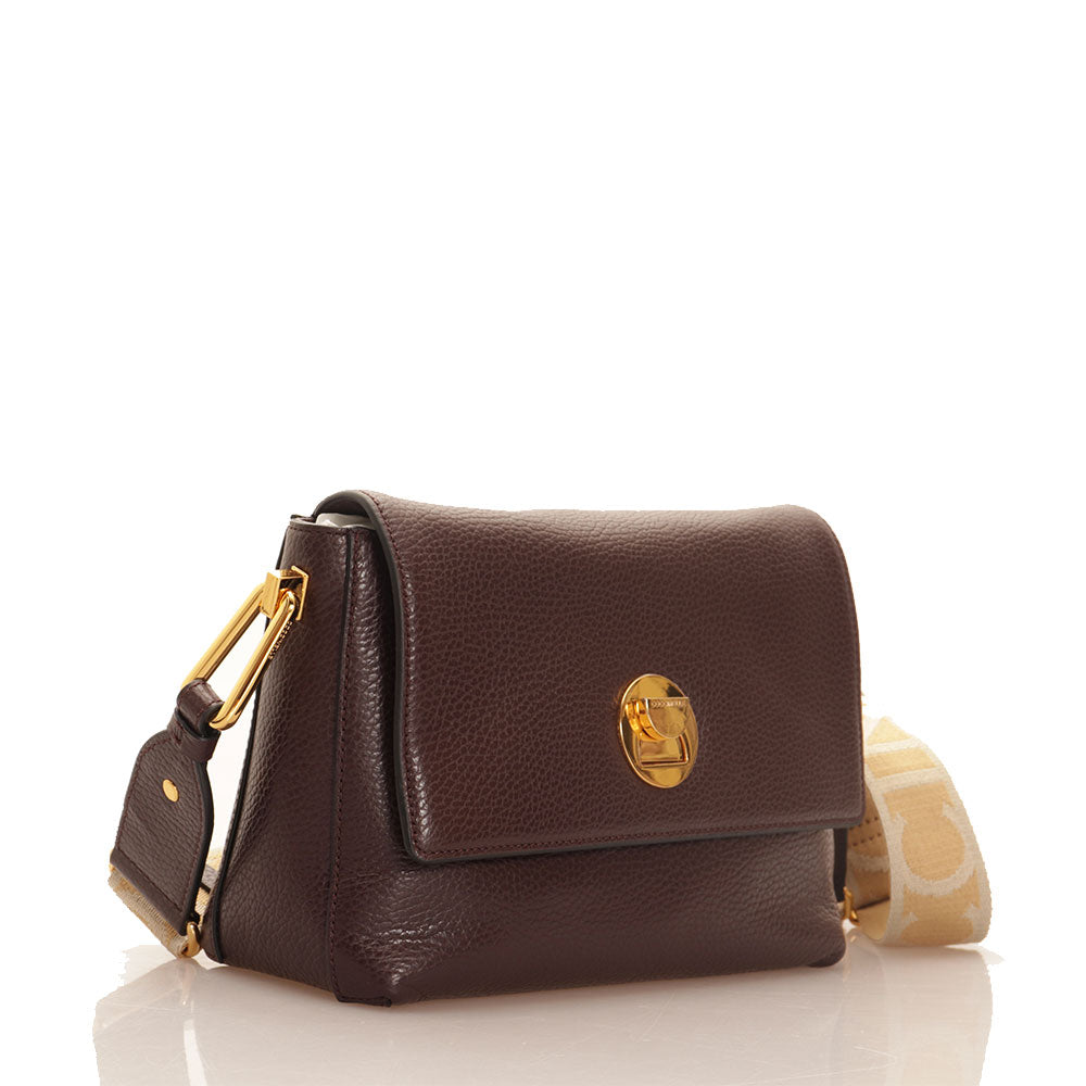 Borsa Donna a Tracolla COCCINELLE in Pelle Linea Liya Signature colore Cola