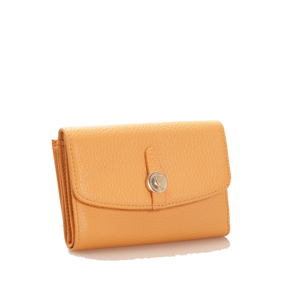 Portafoglio Piccolo COCCINELLE in Pelle Martellata Linea Dora colore Apricot