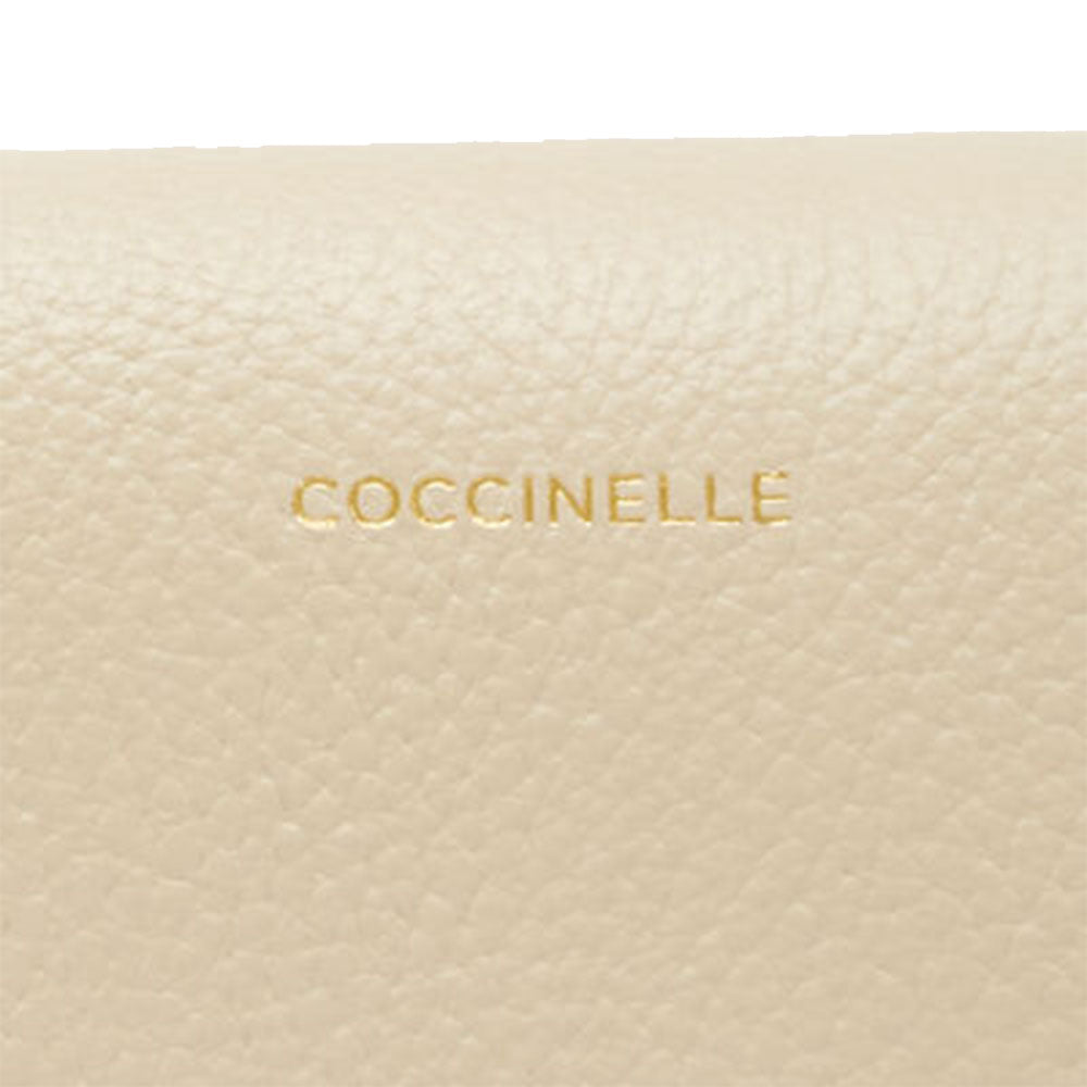 Großes COCCINELLE Beauty Case aus Seidenleder mit Reißverschluss