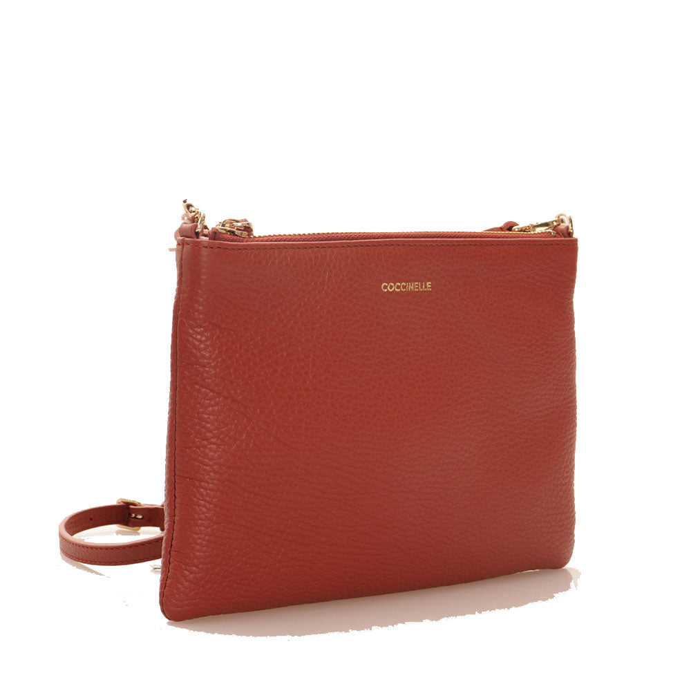 Borsa Donna a Tracolla COCCINELLE in Pelle Acero Linea Best Small