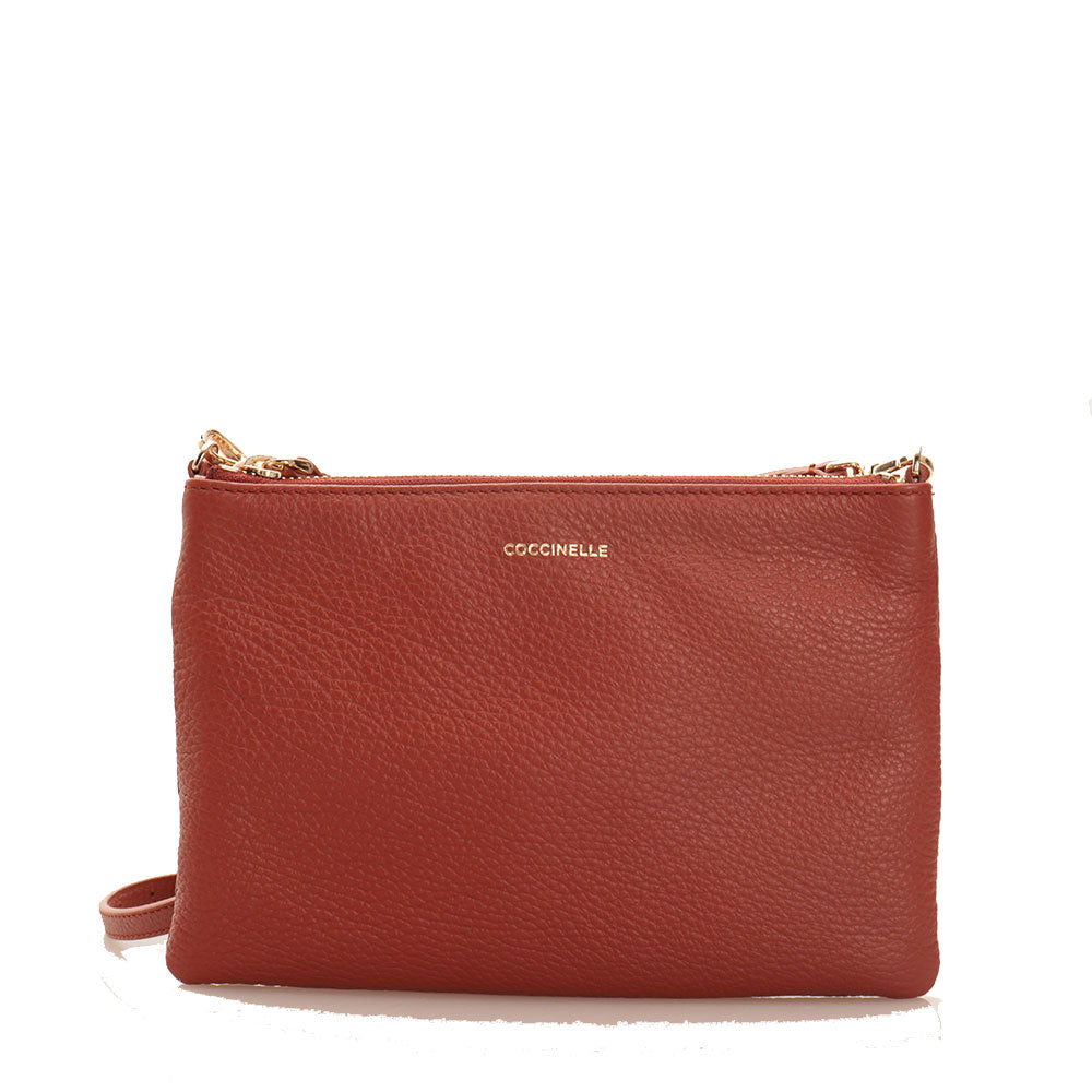 Borsa Donna a Tracolla COCCINELLE in Pelle Acero Linea Best Small