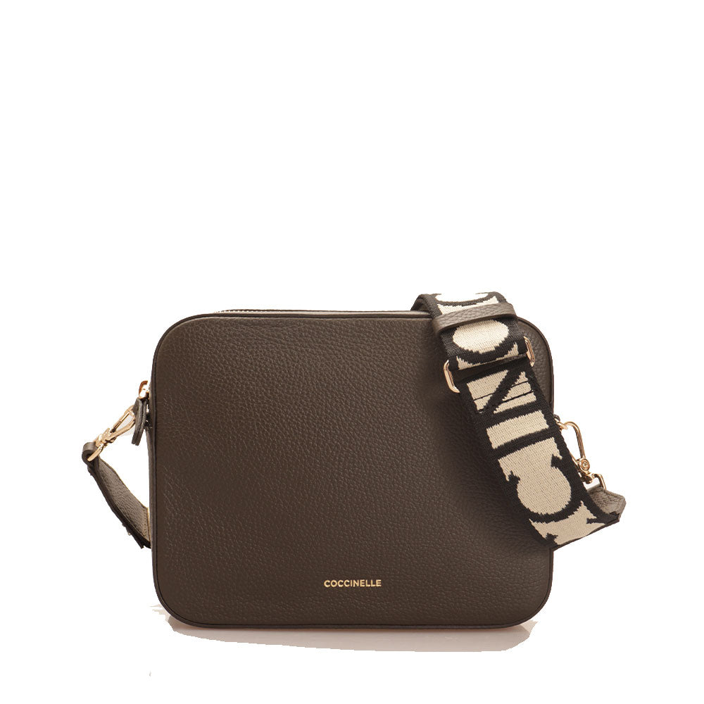 Borsa Donna a Tracolla COCCINELLE Linea Tebe Colore Bark - E5MN555M301