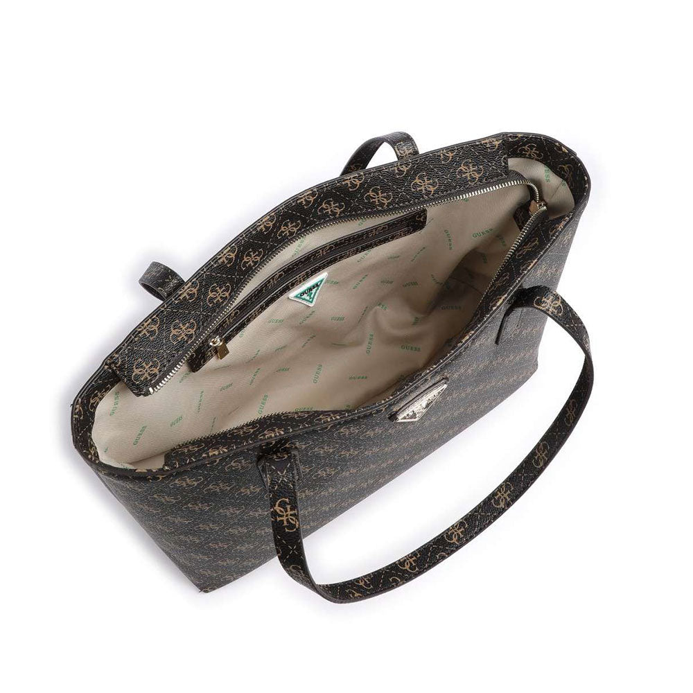 Borsa Donna Shopper a Spalla GUESS Linea Eco Elements colore Brown Logo