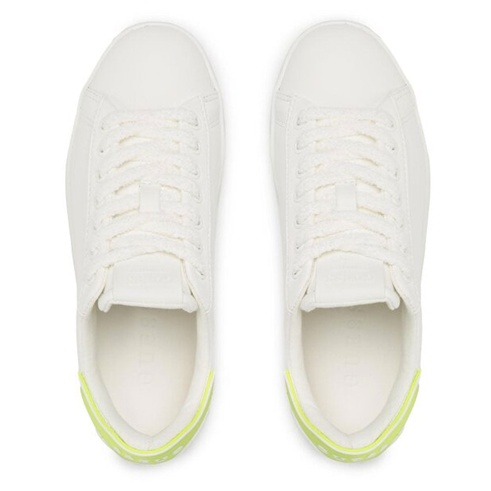 Scarpe Donna GUESS Sneakers Linea Rockies Colore White - Lime