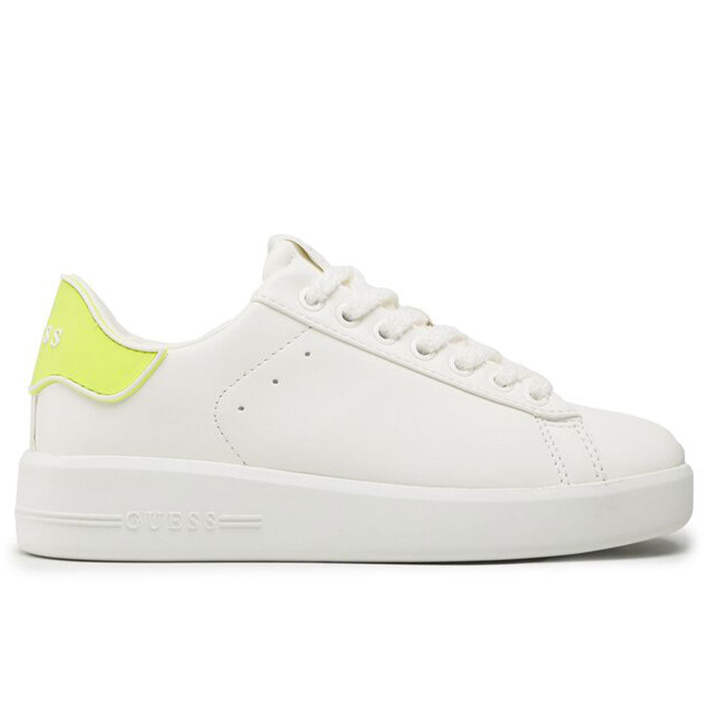 Scarpe Donna GUESS Sneakers Linea Rockies Colore White - Lime