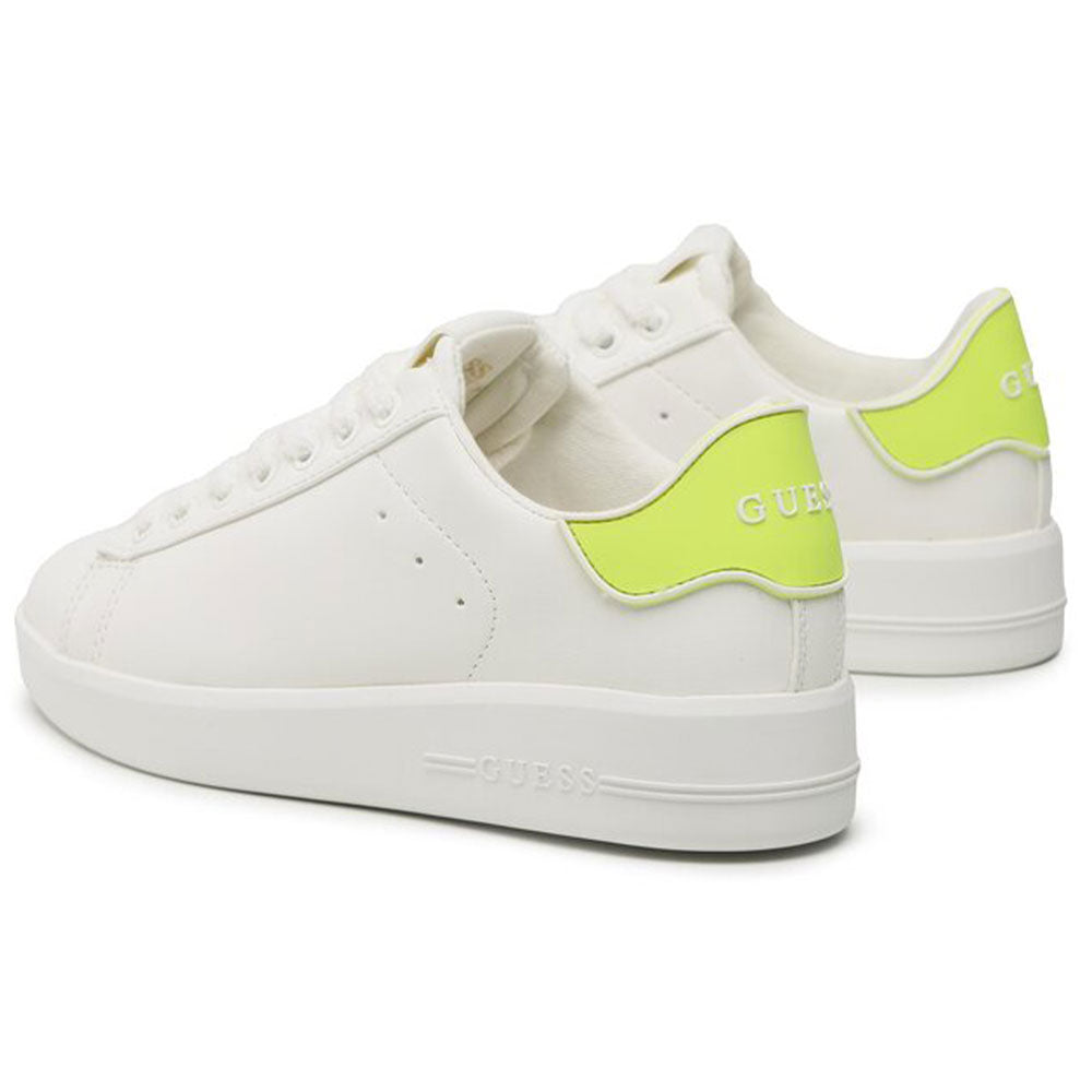 Scarpe Donna GUESS Sneakers Linea Rockies Colore White - Lime